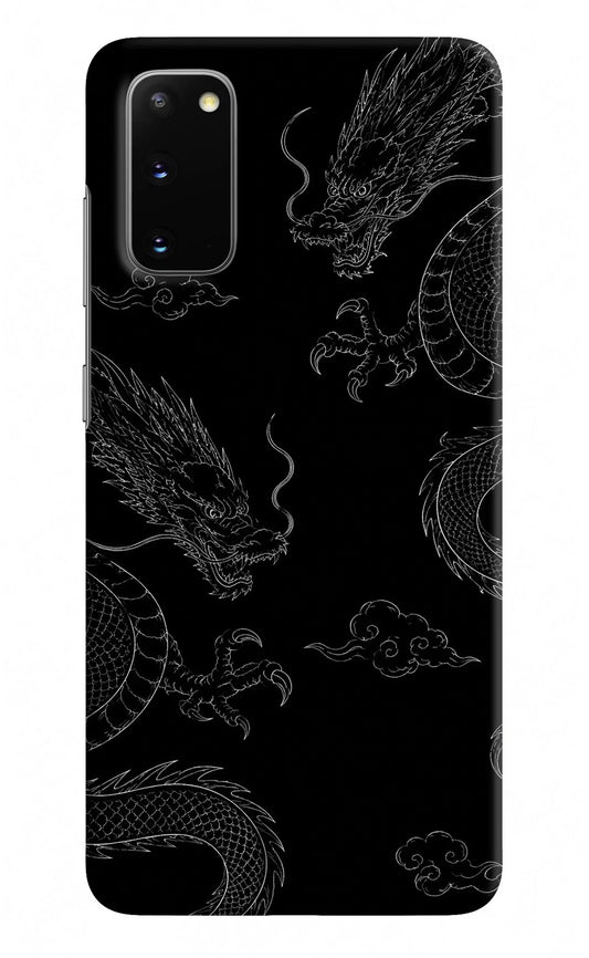 Twin Dragons Samsung S20 Hard Case Back Cover by Casekaro