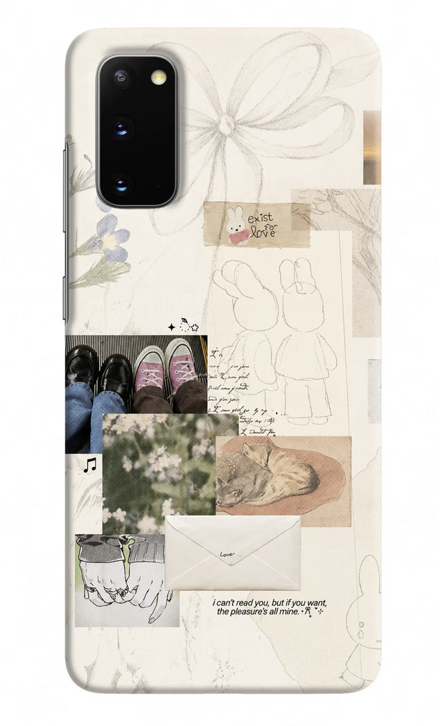 Soft Aesthetic Samsung S20 Hard Case Back Cover by Casekaro