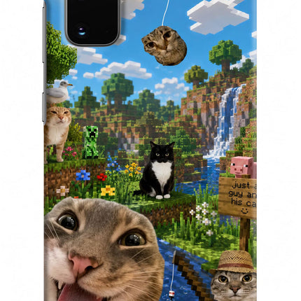 Minecraft Cat Chaos Samsung S20 Hard Case Back Cover by Casekaro