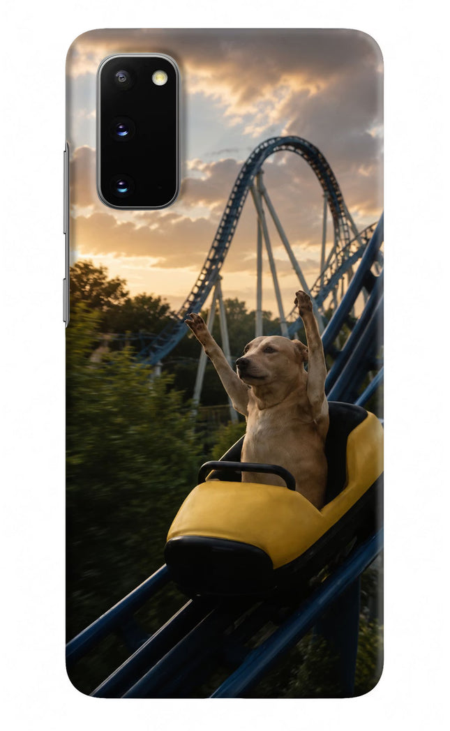 Rollercoaster Dog Samsung S20 Hard Case Back Cover by Casekaro