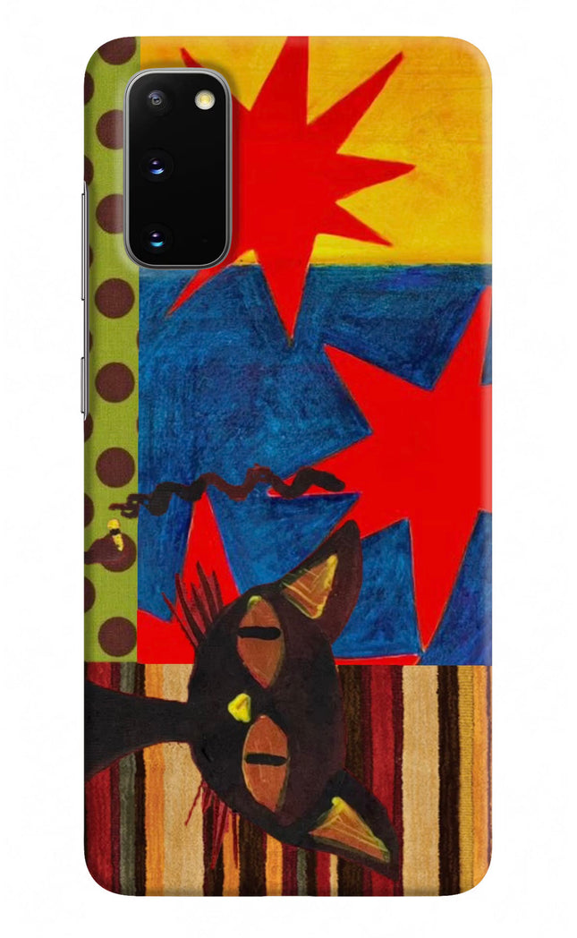 Pop Cat Samsung S20 Hard Case Back Cover by Casekaro