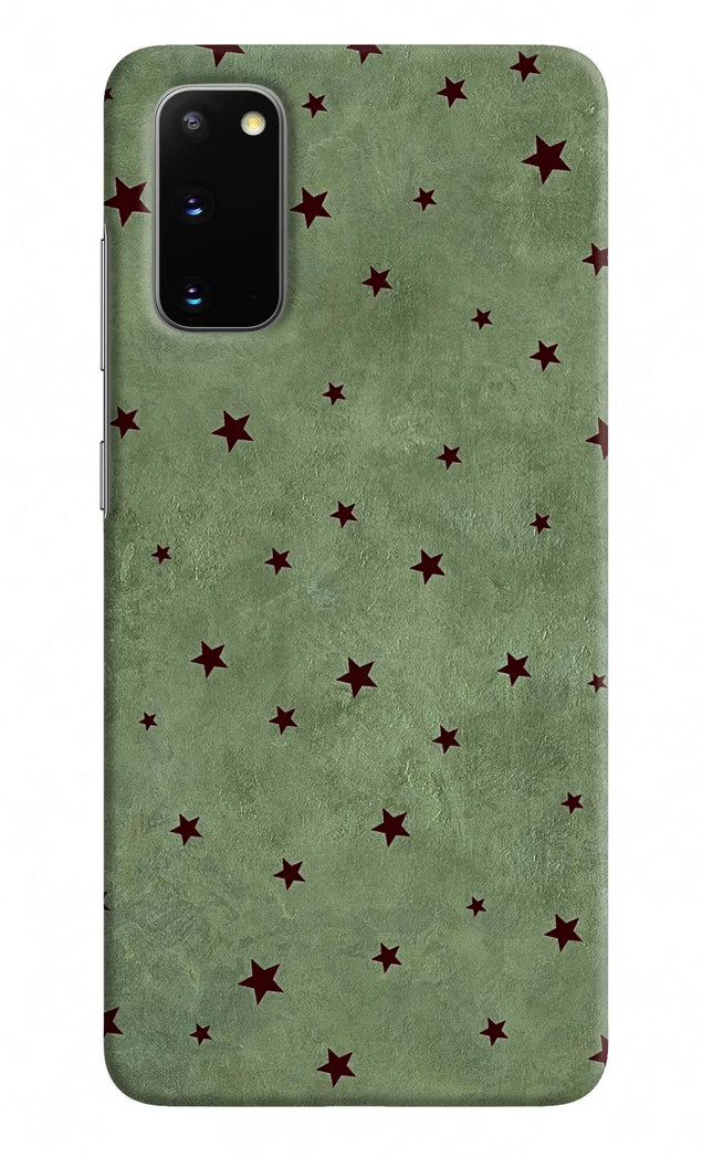 Green Stars Samsung S20 Hard Case Back Cover by Casekaro