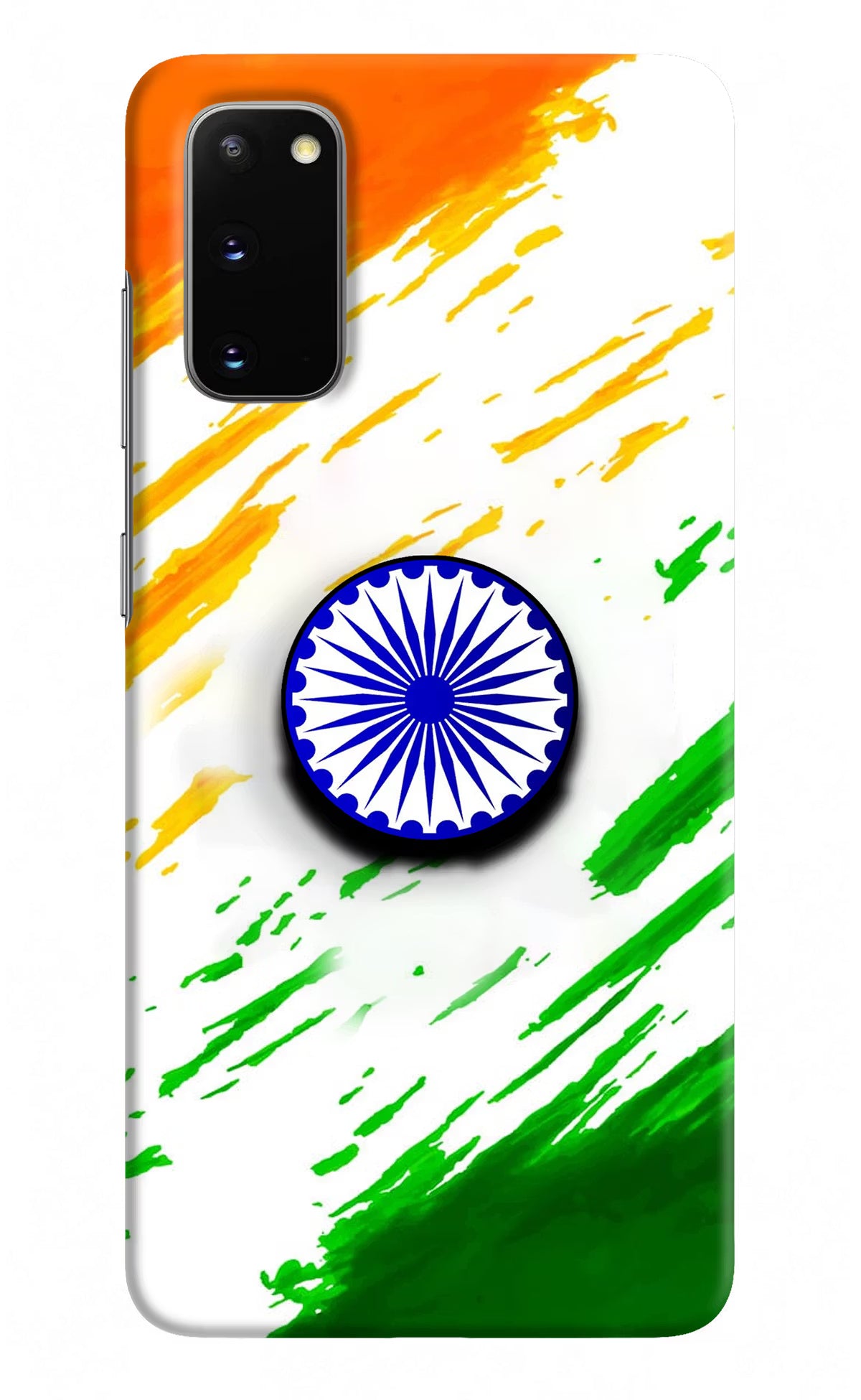Indian Flag Ashoka Chakra Samsung S20 Pop Case by Casekaro