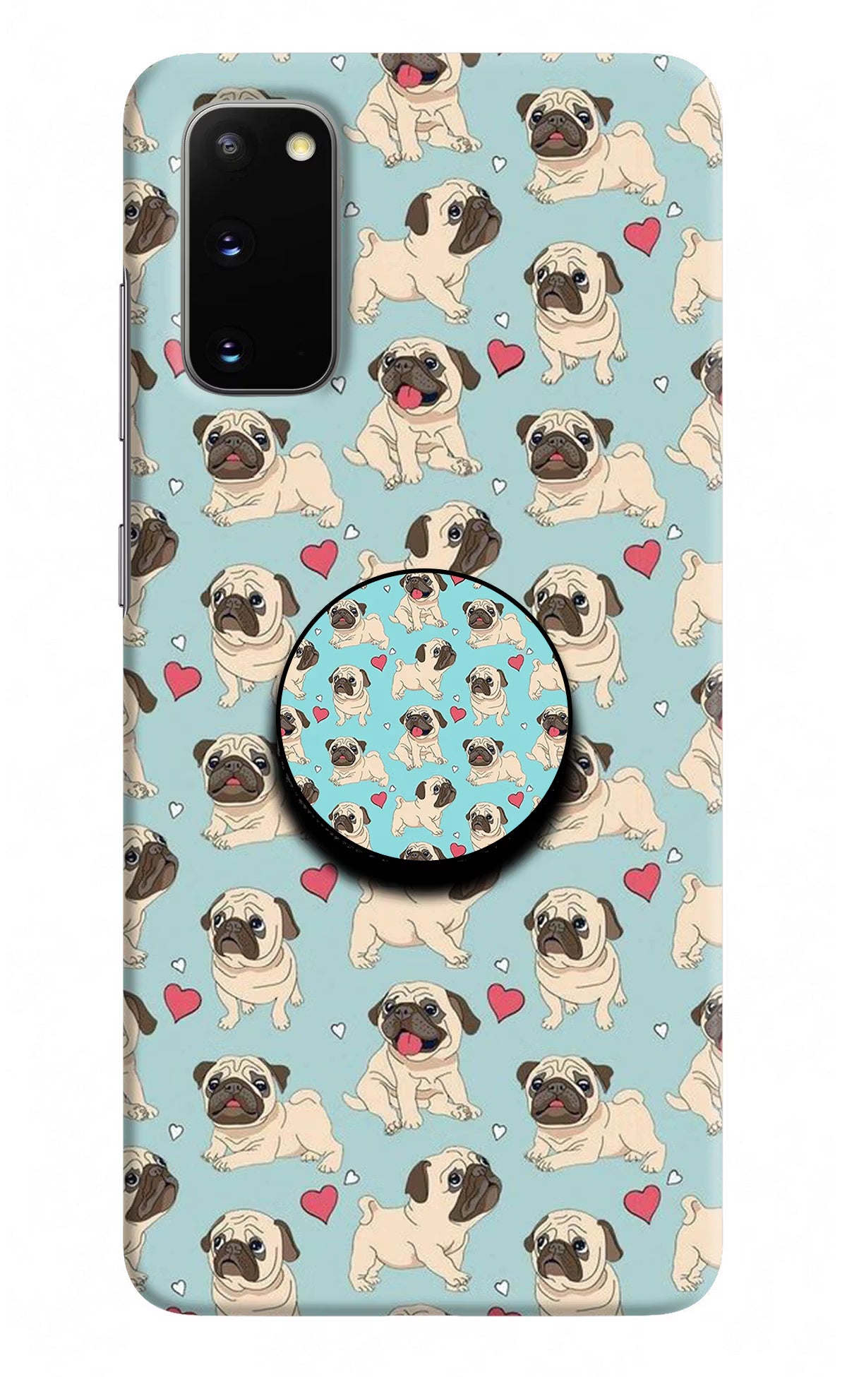 Pug Dog Samsung S20 Pop Case by Casekaro