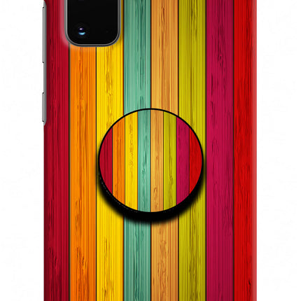 Multicolor Wooden Samsung S20 Pop Case by Casekaro