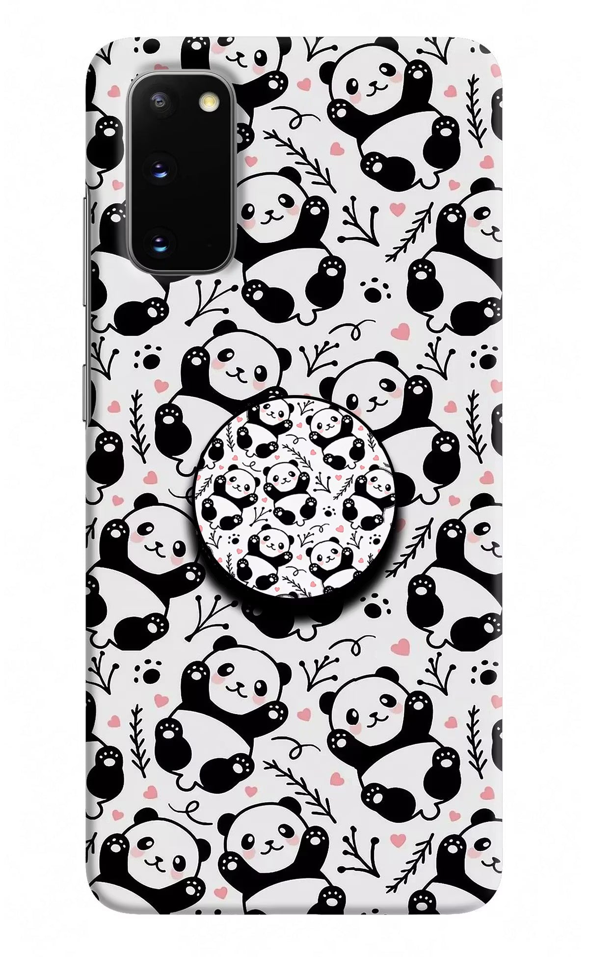 Cute Panda Samsung S20 Pop Case by Casekaro