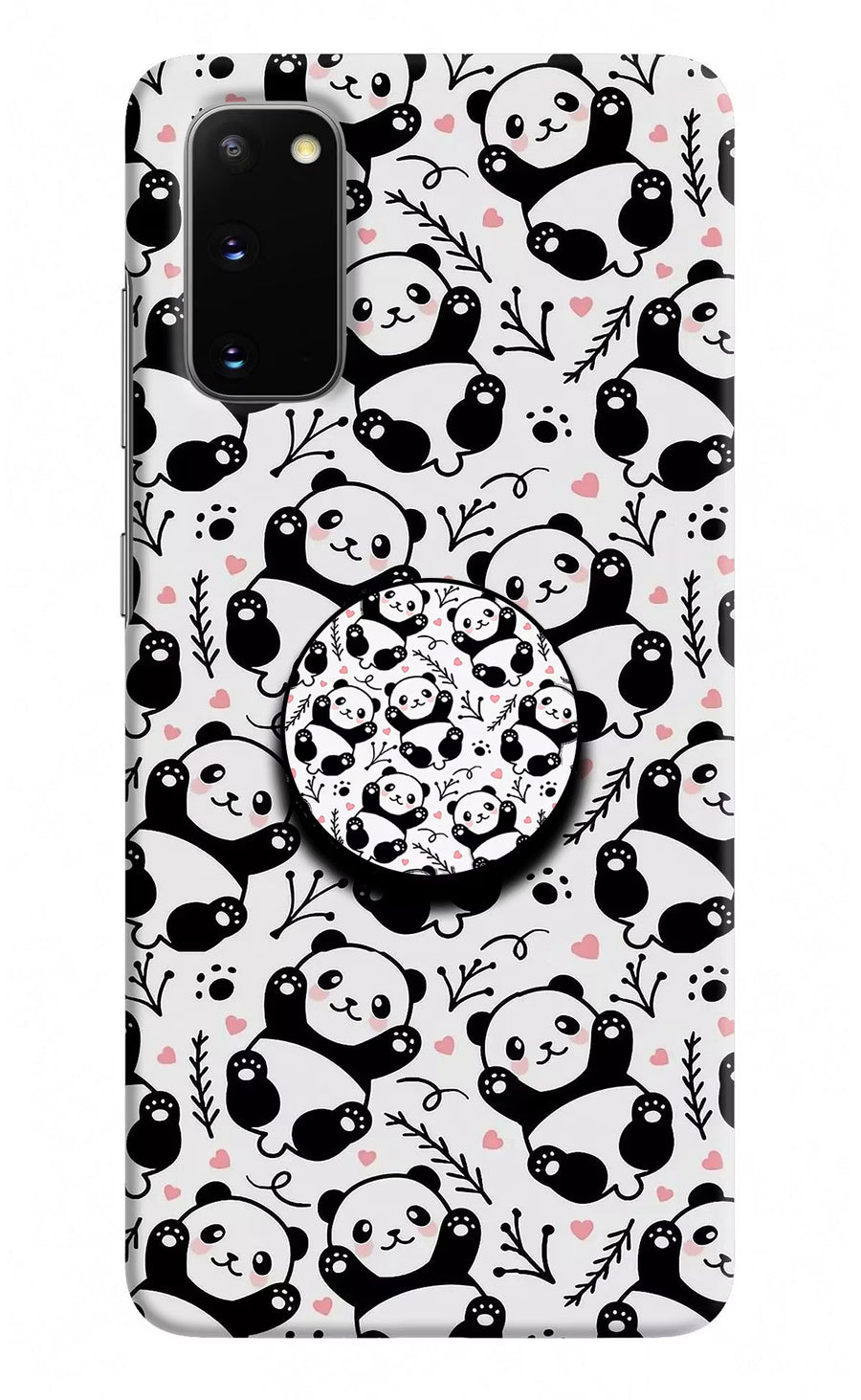 Cute Panda Samsung S20 Pop Case, Hard case