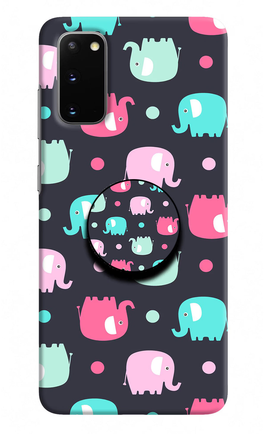 Baby Elephants Samsung S20 Pop Case, Hard case