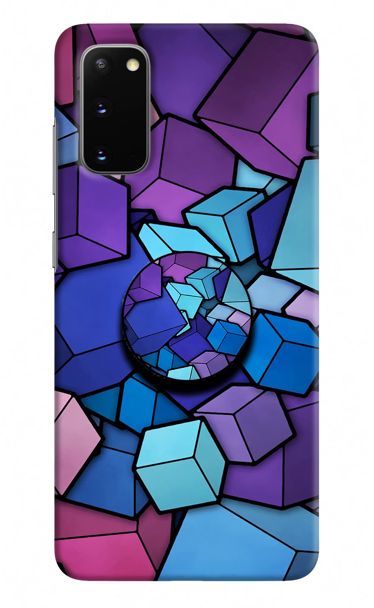 Cubic Abstract Samsung S20 Pop Case by Casekaro