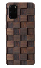 Wooden Cube Design Samsung S20 Plus Hard Case Back Cover by Casekaro