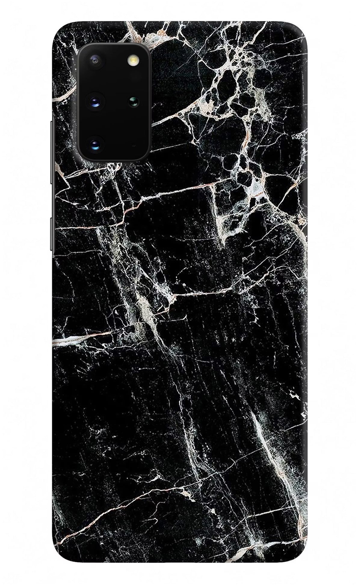 Black Marble Texture Samsung S20 Plus Hard Case Back Cover by Casekaro