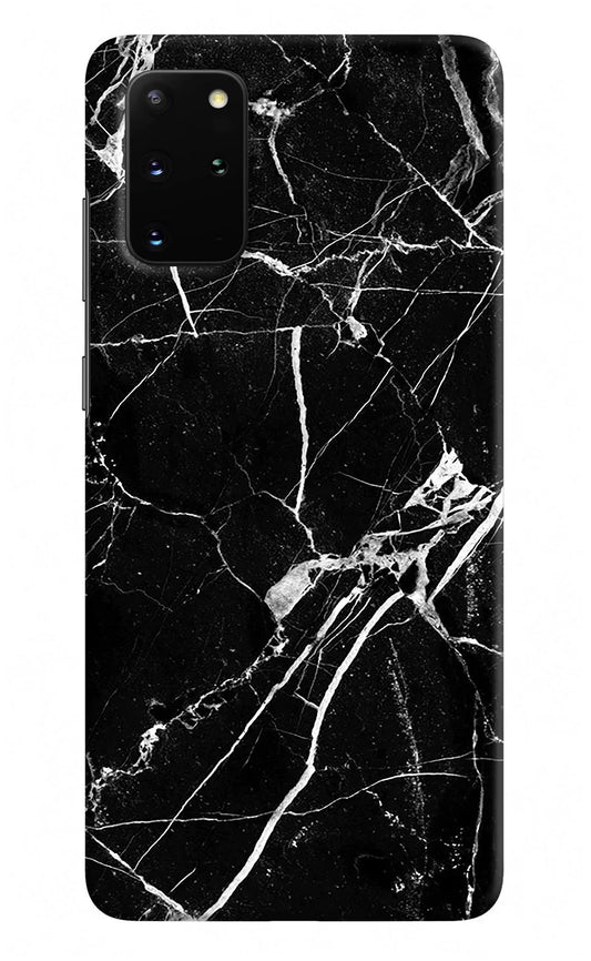 Black Marble Pattern Samsung S20 Plus Hard Case Back Cover by Casekaro