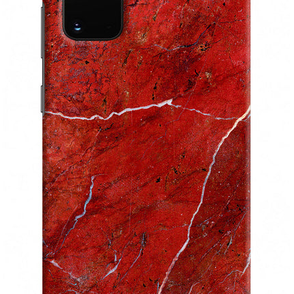 Red Marble Design Samsung S20 Plus Hard Case Back Cover by Casekaro