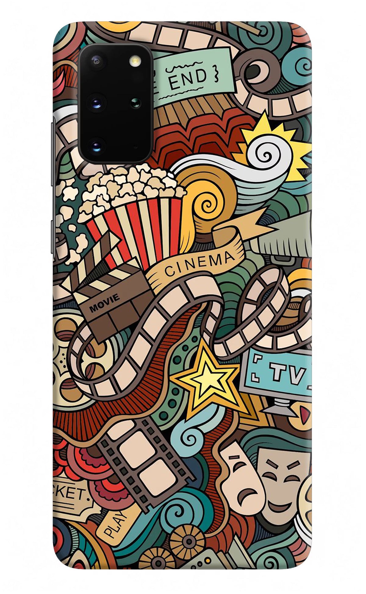 Cinema Abstract Samsung S20 Plus Hard Case Back Cover by Casekaro