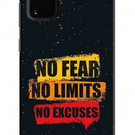 No Fear No Limits No Excuse Samsung S20 Plus Hard Case Back Cover by Casekaro