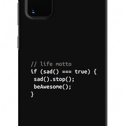 Life Motto Code Samsung S20 Plus Hard Case Back Cover by Casekaro