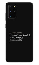 Life Motto Code Samsung S20 Plus Hard Case Back Cover by Casekaro