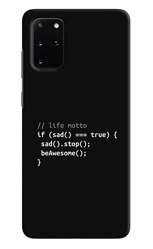 Life Motto Code Samsung S20 Plus Hard Case Back Cover by Casekaro