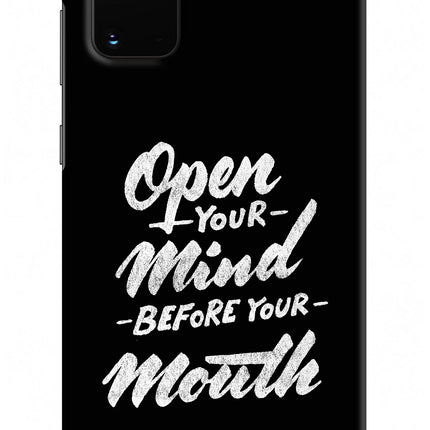 Open Your Mind Before Your Mouth Samsung S20 Plus Hard Case Back Cover by Casekaro