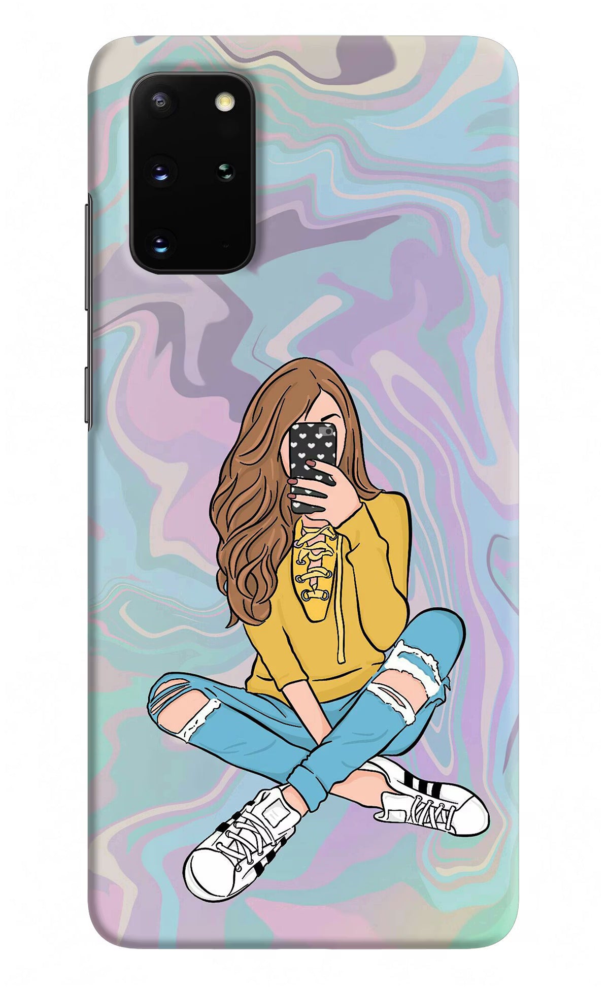 Selfie Girl Samsung S20 Plus Hard Case Back Cover by Casekaro