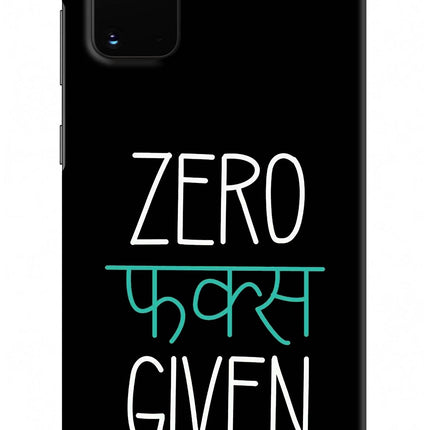 Zero Fucks Given Samsung S20 Plus Hard Case Back Cover by Casekaro