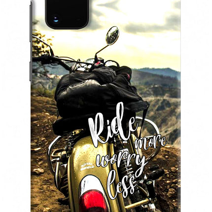 Ride More Worry Less Samsung S20 Plus Hard Case Back Cover by Casekaro