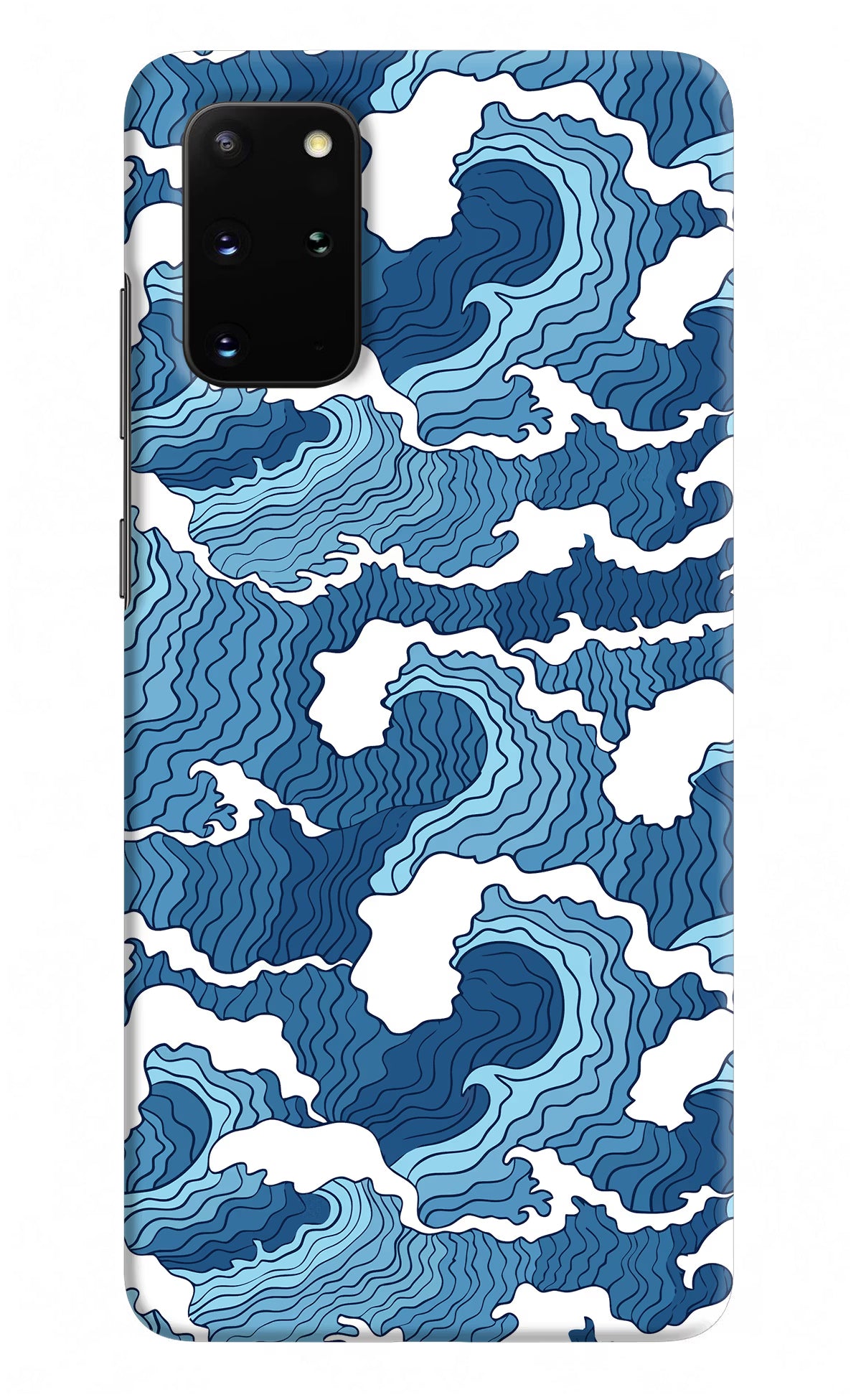 Blue Waves Samsung S20 Plus Hard Case Back Cover by Casekaro