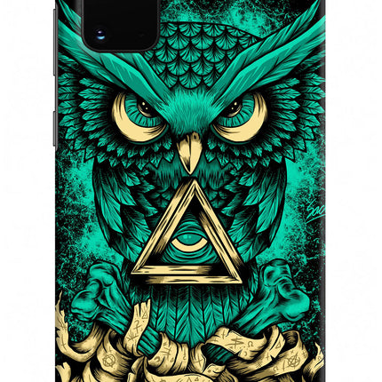 Green Owl Samsung S20 Plus Hard Case Back Cover by Casekaro