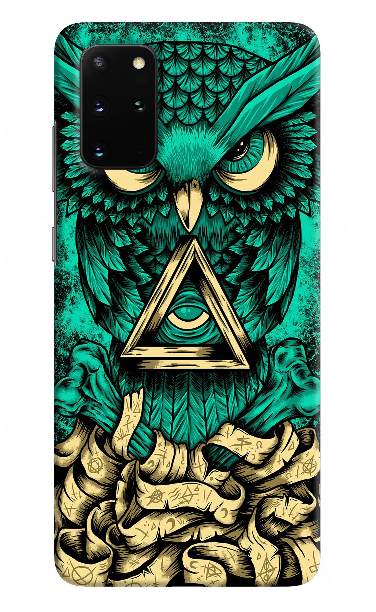 Green Owl Samsung S20 Plus Hard Case Back Cover by Casekaro