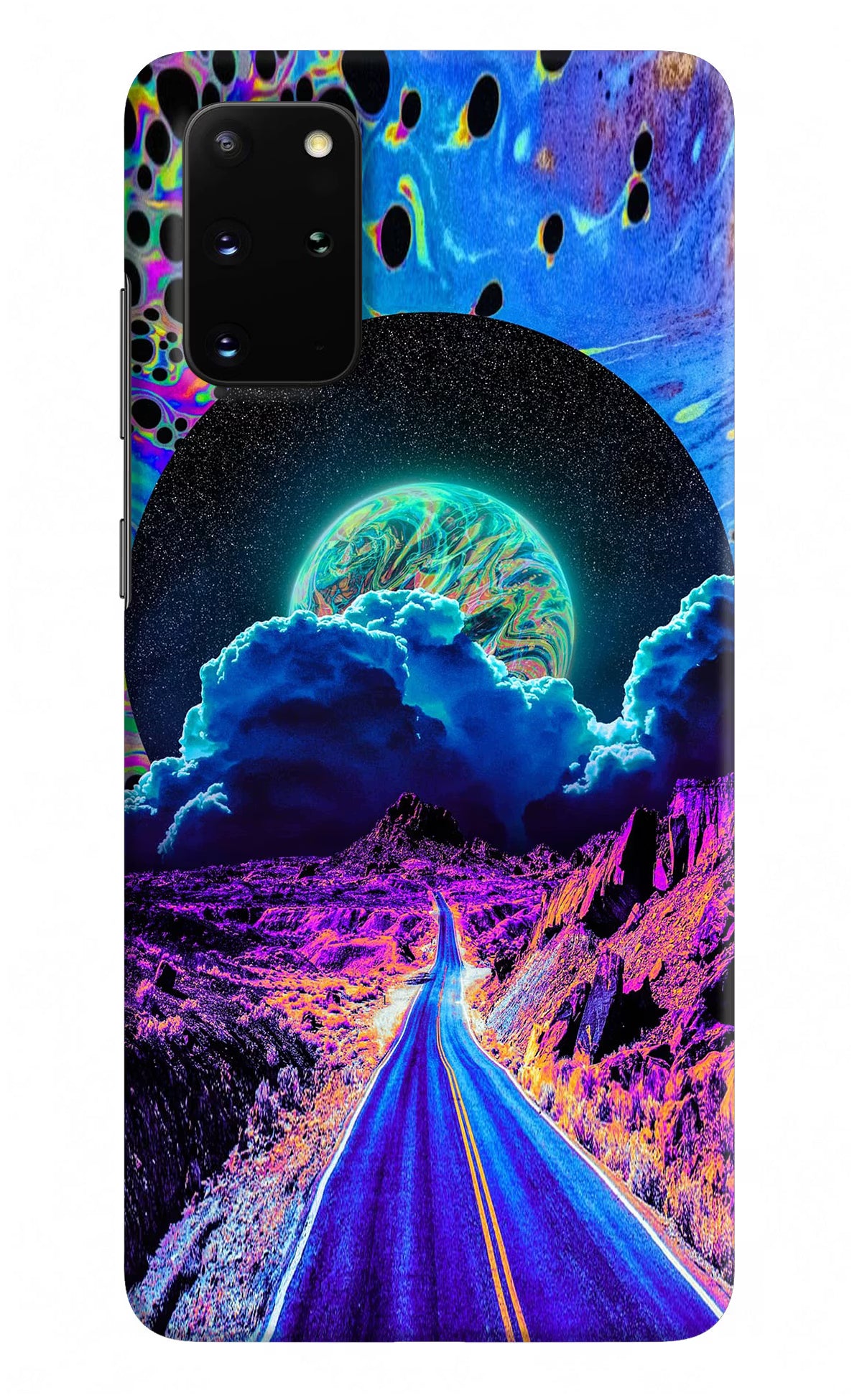 Psychedelic Painting Samsung S20 Plus Hard Case Back Cover by Casekaro