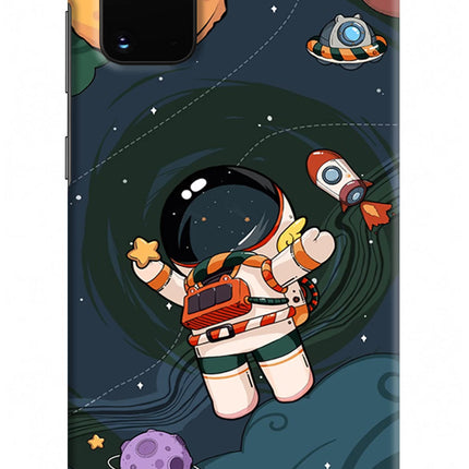 Cartoon Astronaut Samsung S20 Plus Hard Case Back Cover by Casekaro