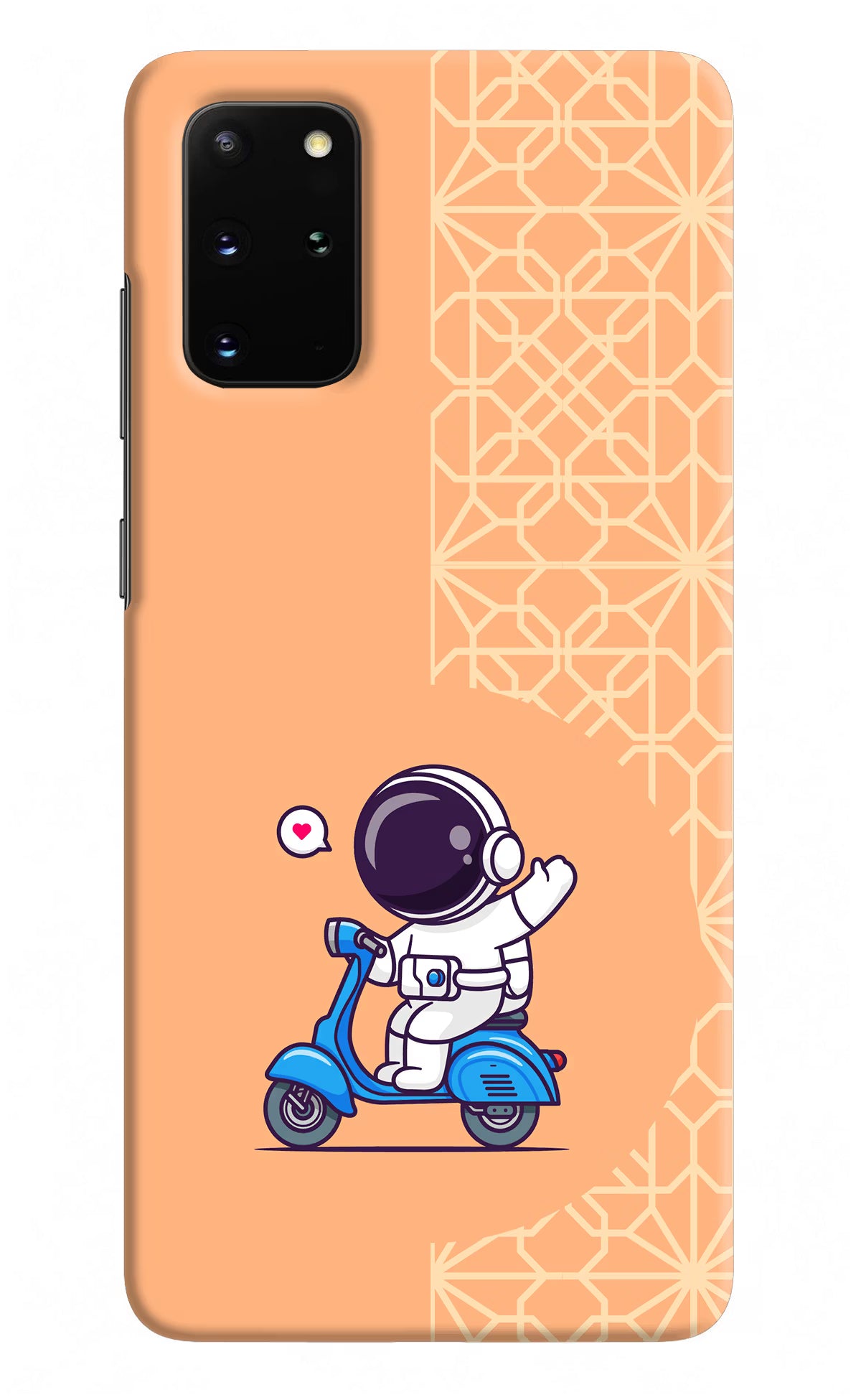 Cute Astronaut Riding Samsung S20 Plus Hard Case Back Cover by Casekaro