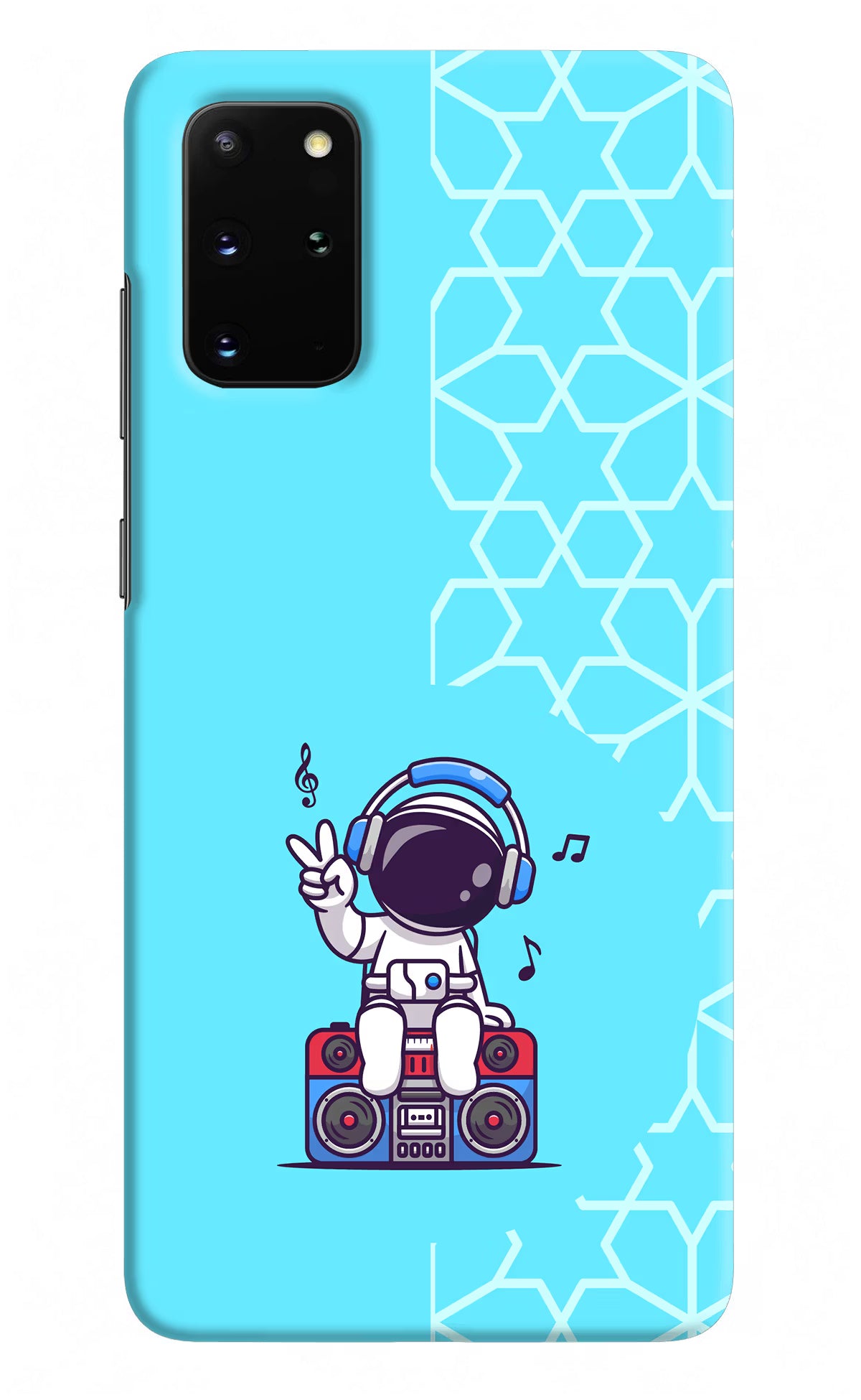Cute Astronaut Chilling Samsung S20 Plus Hard Case Back Cover by Casekaro