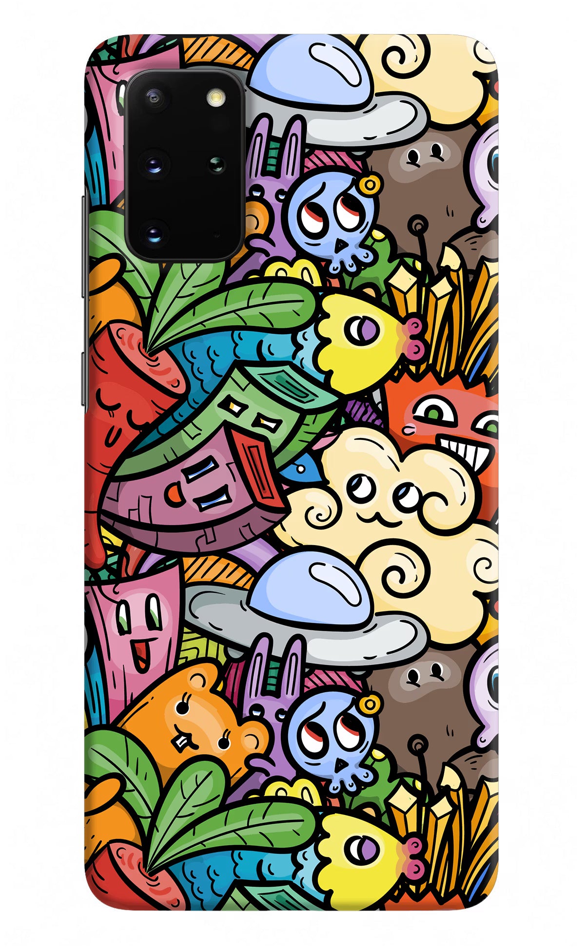 Veggie Doodle Samsung S20 Plus Hard Case Back Cover by Casekaro