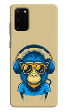 Monkey Headphone Samsung S20 Plus Hard Case Back Cover by Casekaro