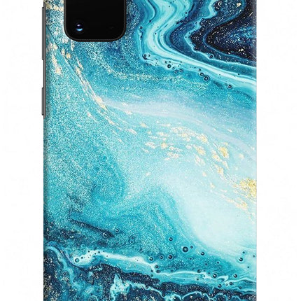 Blue Glitter Marble Samsung S20 Plus Hard Case Back Cover by Casekaro