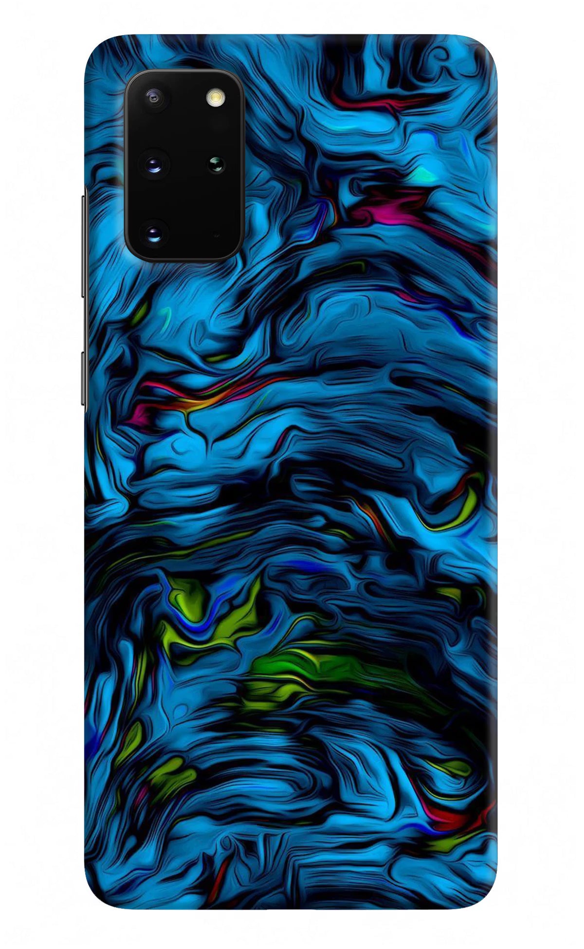 Dark Blue Abstract Samsung S20 Plus Hard Case Back Cover by Casekaro
