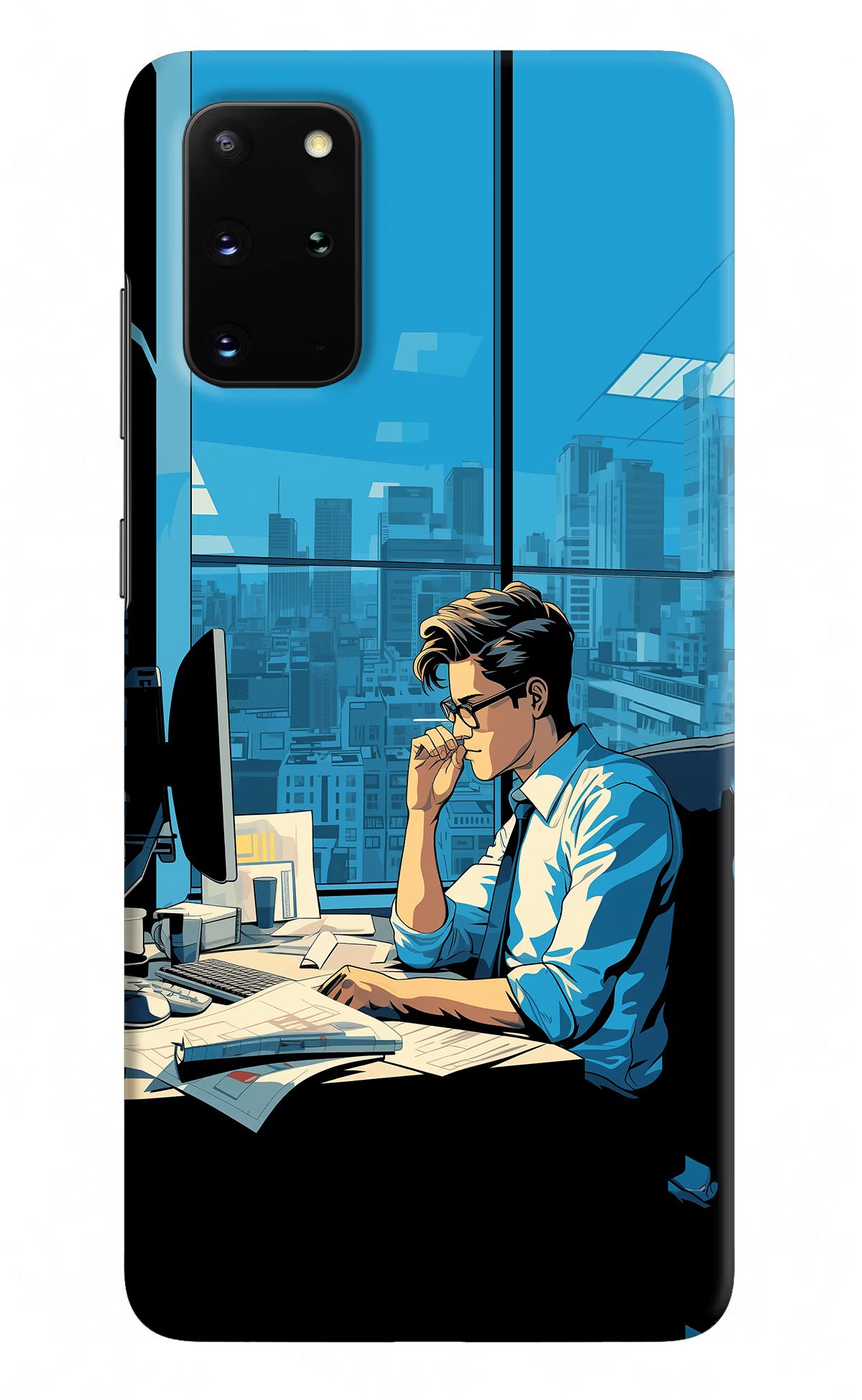 Focused Hustler (AI Generated) Samsung S20 Plus Hard Case Back Cover by Casekaro