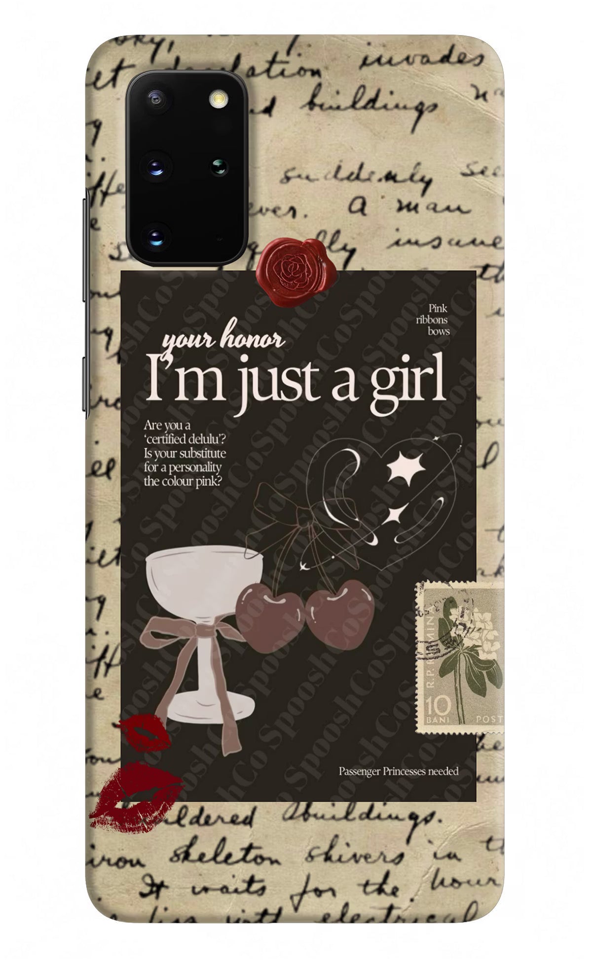 I am just a girl Samsung S20 Plus Hard Case Back Cover by Casekaro