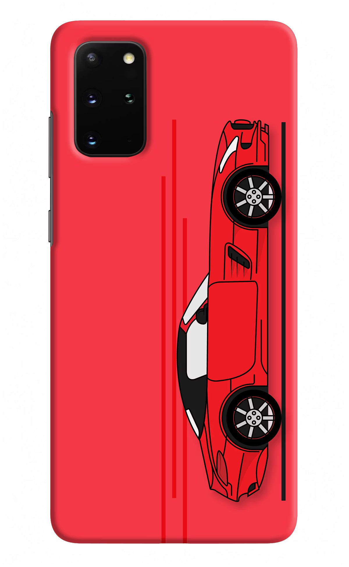 Red Velocity Samsung S20 Plus Hard Case Back Cover by Casekaro