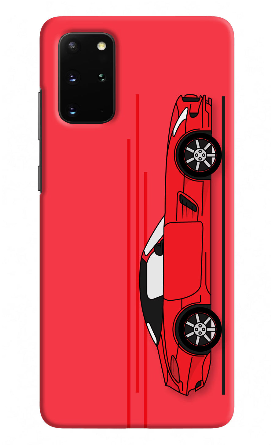 Red Velocity Samsung S20 Plus Back Cover, Hard case