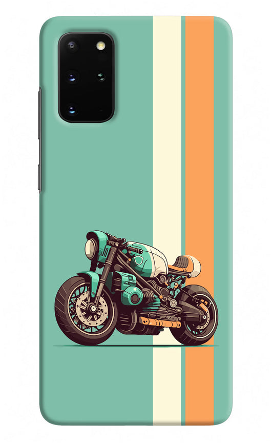 Striped Moto Drift Samsung S20 Plus Hard Case Back Cover by Casekaro