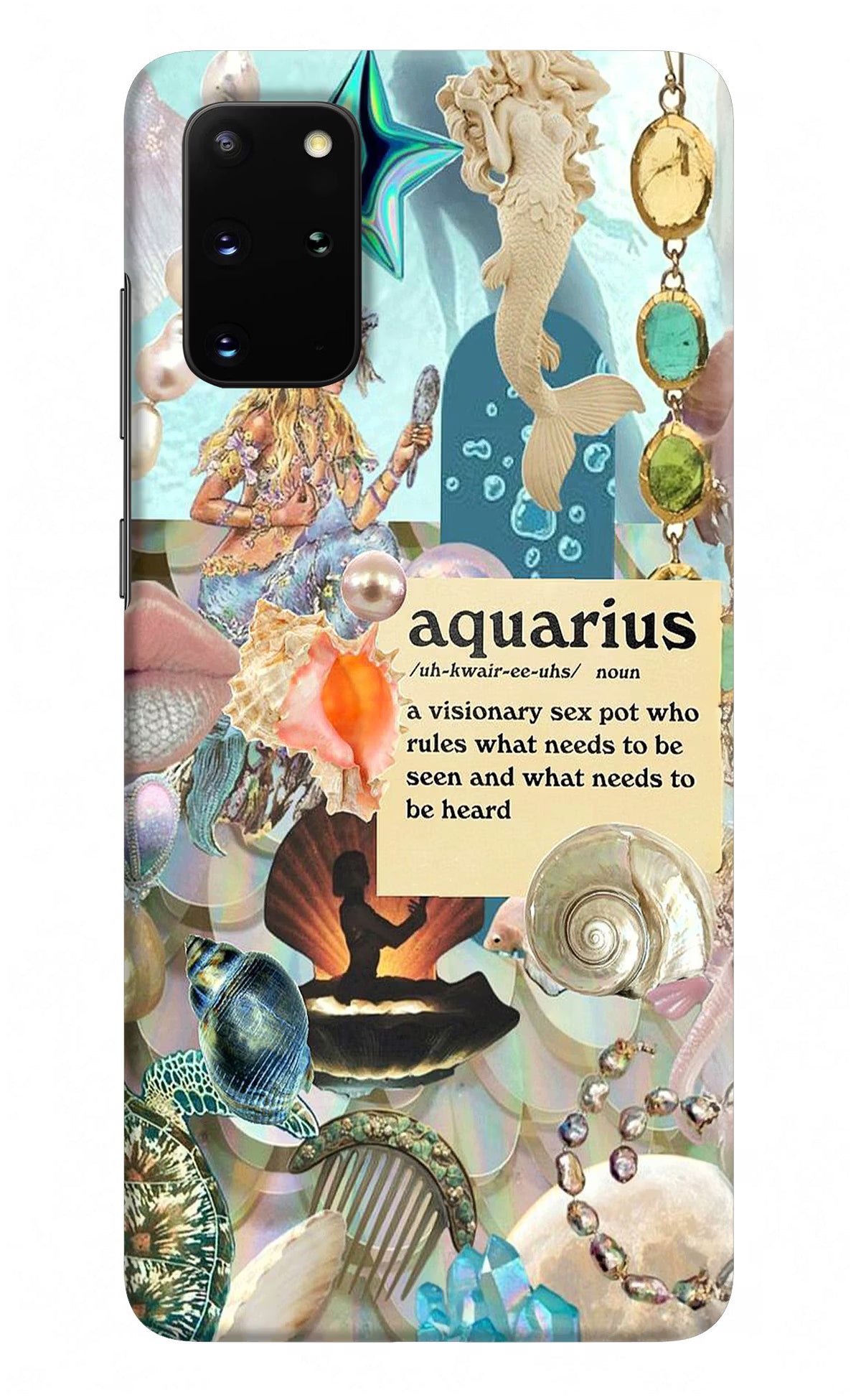 Aquarius Zodiac Samsung S20 Plus Hard Case Back Cover by Casekaro