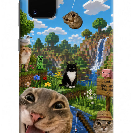 Minecraft Cat Chaos Samsung S20 Plus Hard Case Back Cover by Casekaro
