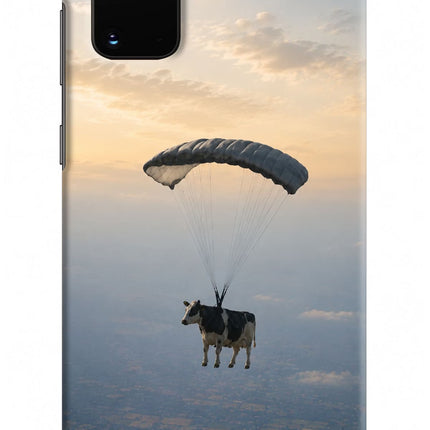Skydiving Cow Samsung S20 Plus Hard Case Back Cover by Casekaro
