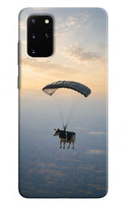 Skydiving Cow Samsung S20 Plus Hard Case Back Cover by Casekaro