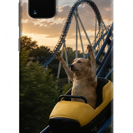 Rollercoaster Dog Samsung S20 Plus Hard Case Back Cover by Casekaro