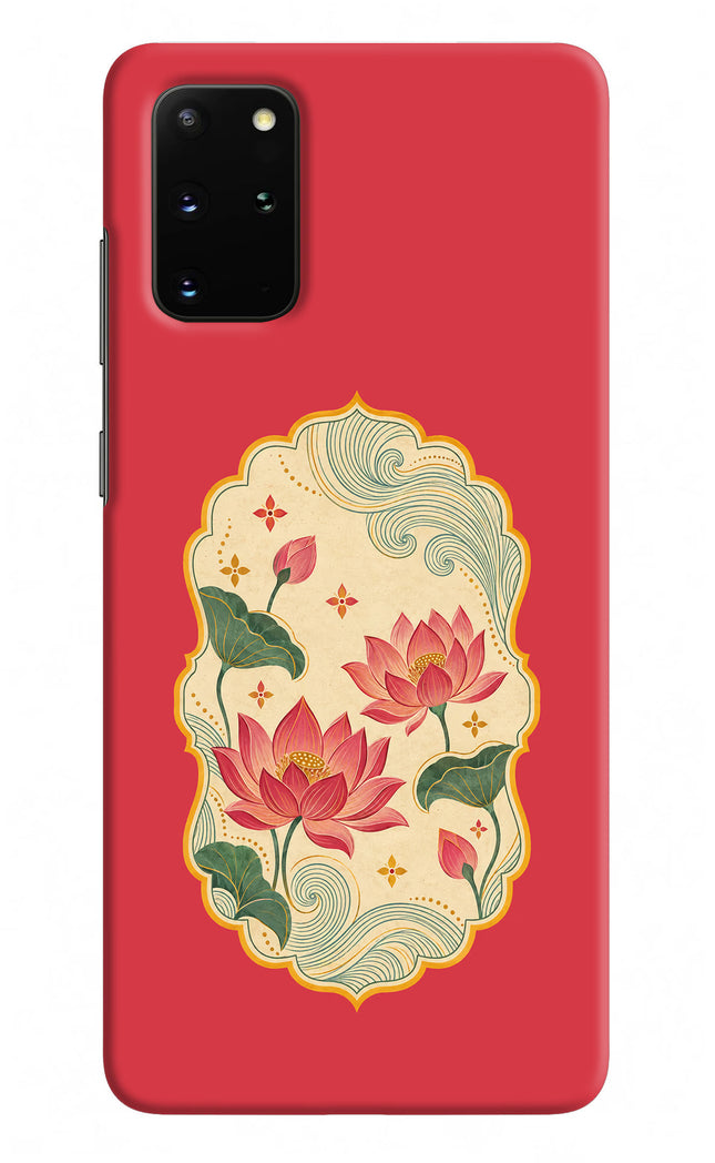 Pink Lotus Samsung S20 Plus Hard Case Back Cover by Casekaro