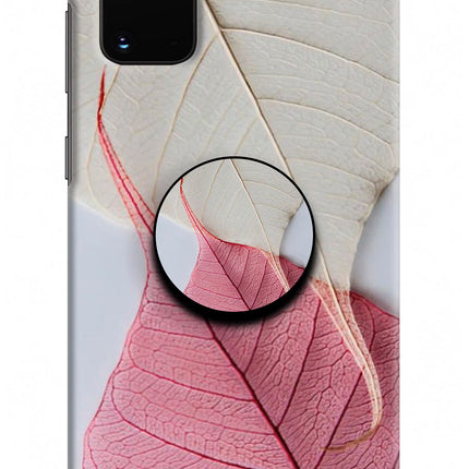 White Pink Leaf Samsung S20 Plus Pop Case by Casekaro