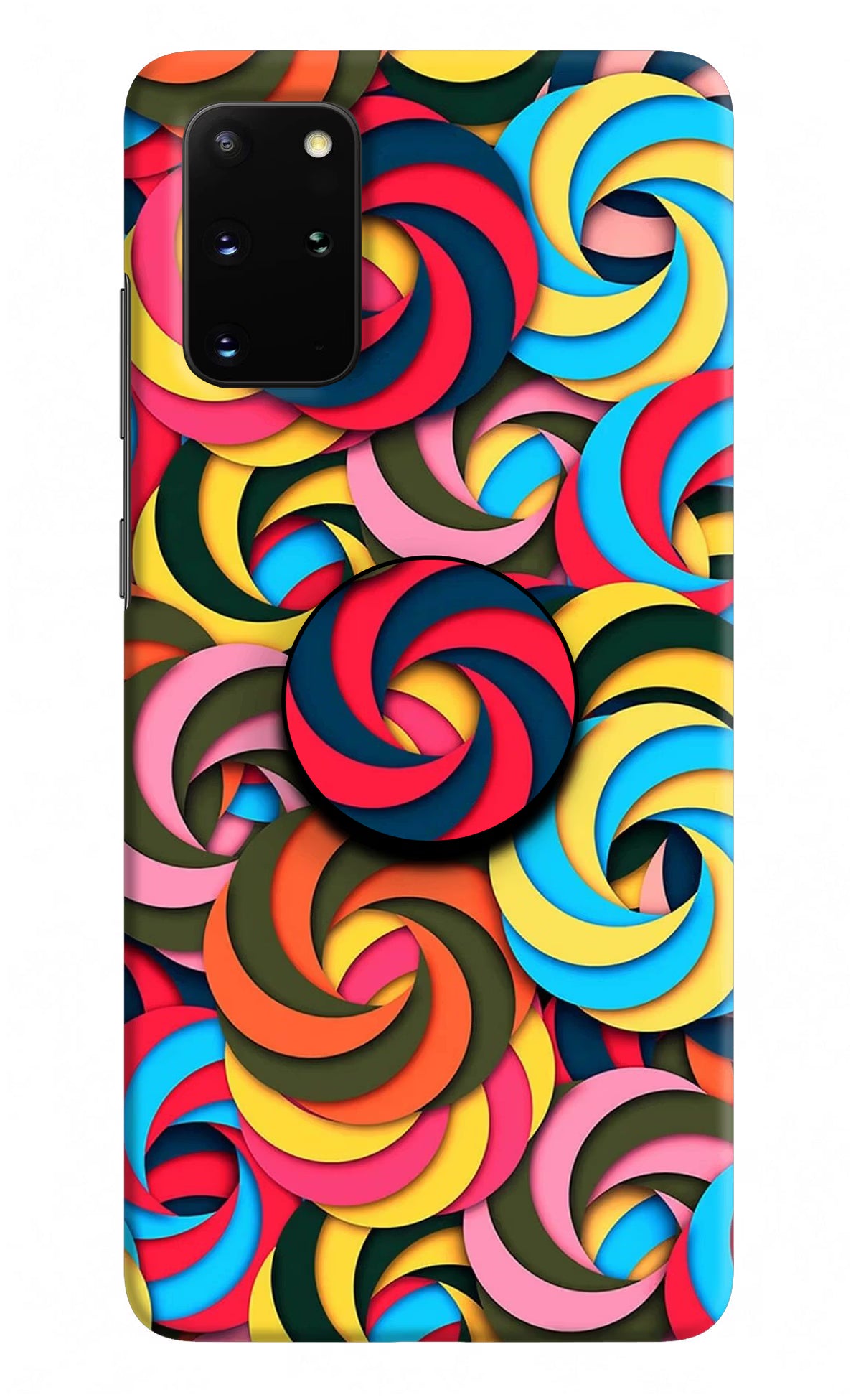 Spiral Pattern Samsung S20 Plus Pop Case by Casekaro